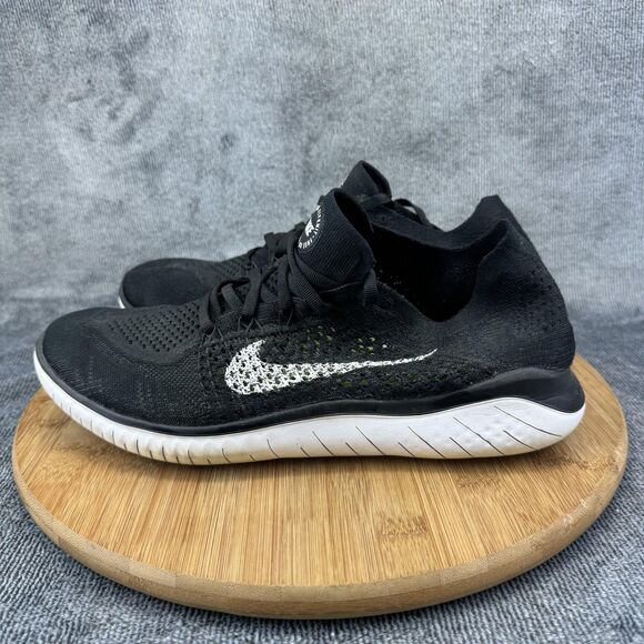 Nike Free RN Flyknit Running Shoes Womens Size 11 Black White 942839-001 - Picture 4 of 10